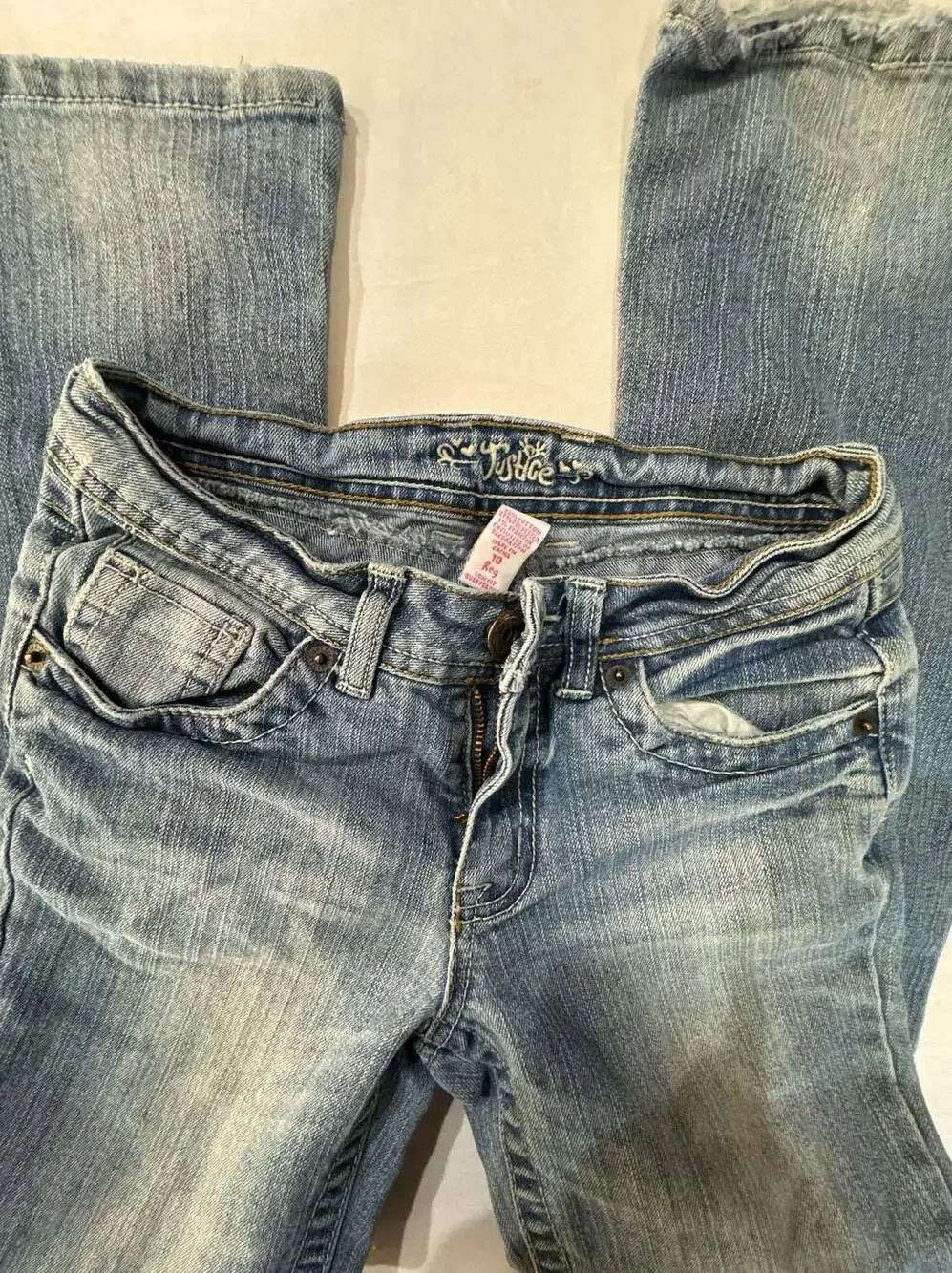 L373 Justice Girls Size 10 Reg Bootcut Jeans